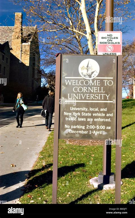 Entrance to Cornell University Ithaca, NY, USA Stock Photo - Alamy