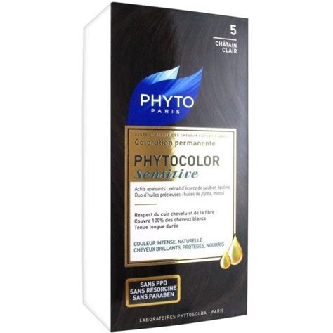 5 Light Brown Permanent Hair Color Phyto Phytocolor Sensitive