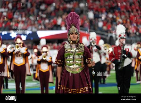 Southern California Trojans Mascot Tommy Trojan With Spirit Of Troy