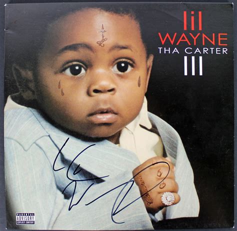 Lil Wayne Authentic Signed Tha Carter III Album Cover W/ Vinyl JSA # ...