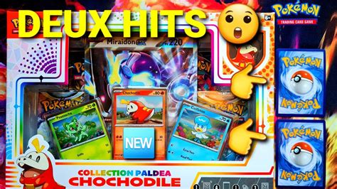 OUVERTURE 4 BOOSTERS DU COFFRET POKEMON PALDEA CHOCHODILE ECARLATE ET