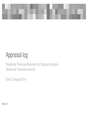 Fillable Online Archives Qld Gov Appraisal Log Queensland State