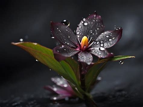 Premium Photo Flower With Water Drop