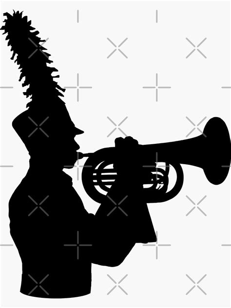 "Marching Band Baritone Horn" Sticker for Sale by Vistascribe | Redbubble