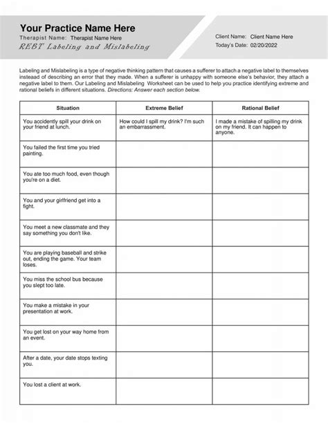 Rebt Worksheets Bundle Editable Fillable Printable Pdfs