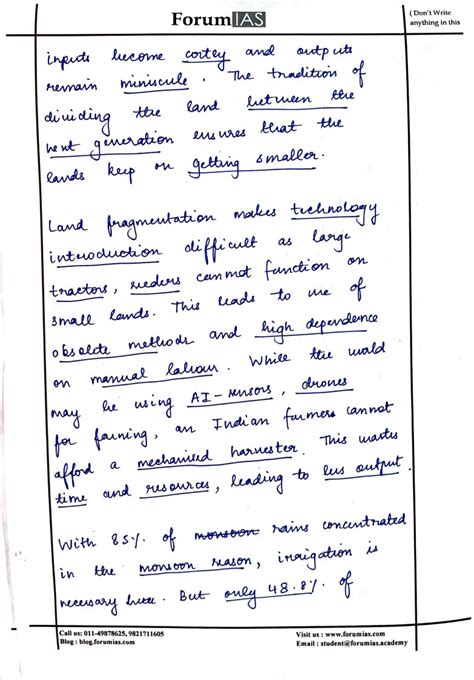 Topper S Essay Handwritten Test Copy Notes By Forum Ias In