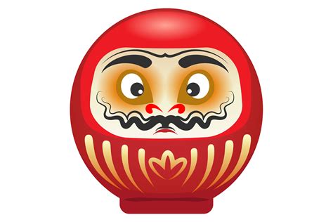 Japanese Charm Doll Daruma Head Graphic By Vectortatu · Creative Fabrica