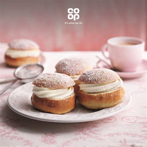 Semla style buns — Co-op | Recipe | Delicious desserts, Baking, Baking buns