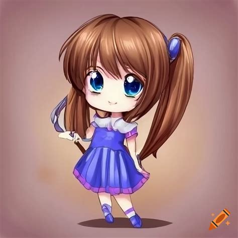 Kawaii Chibi Woman Anime Illustration On Craiyon