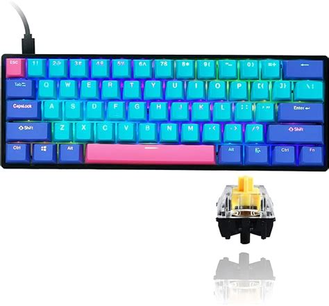 GTSP Gk61 60 Mechanical Keyboard Gaming Custom SK61 Hot Swappable 60