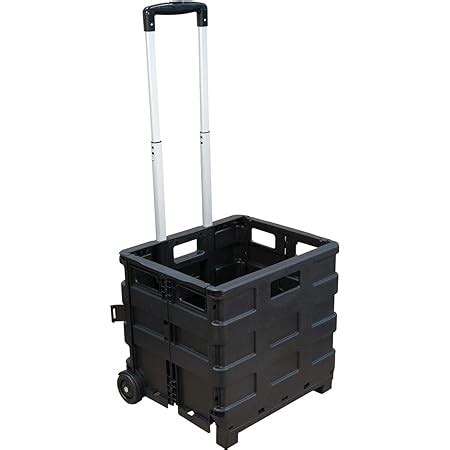 Amazon.com: Easy Crate Rolling Foldable Plastic Crate with Telescopic ...