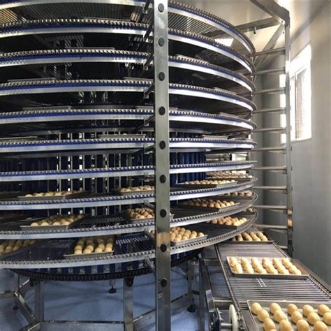 Spiral Cooling Tower For Bread Products Automated Bakery Production