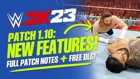 WWE 2K23 Patch 1 10 New Features Free Roster Additions Full Patch