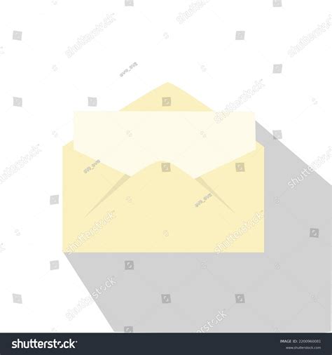 Yellow Envelope Letter Isolated White Background Stock Vector (Royalty ...