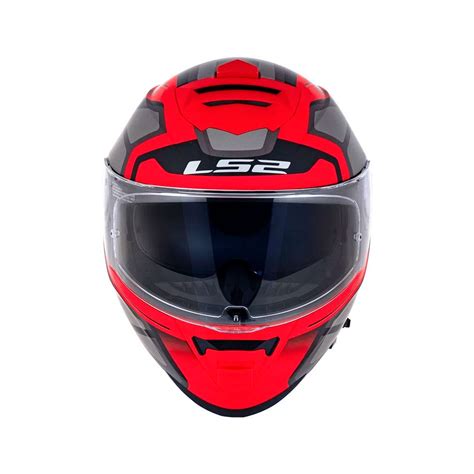 Capacete Ls Ff Storm Faster Matt Vermelho Titanium Sbs Motos