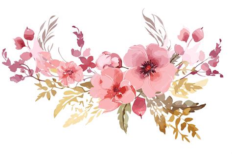 Premium Vector | Watercolor flowers border for wedding