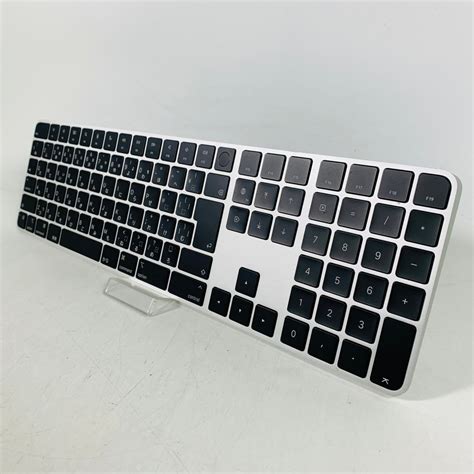 【傷や汚れあり】apple Magic Keyboard With Touch Id ブラック Jis配列 テンキー付き Mmmr3ja