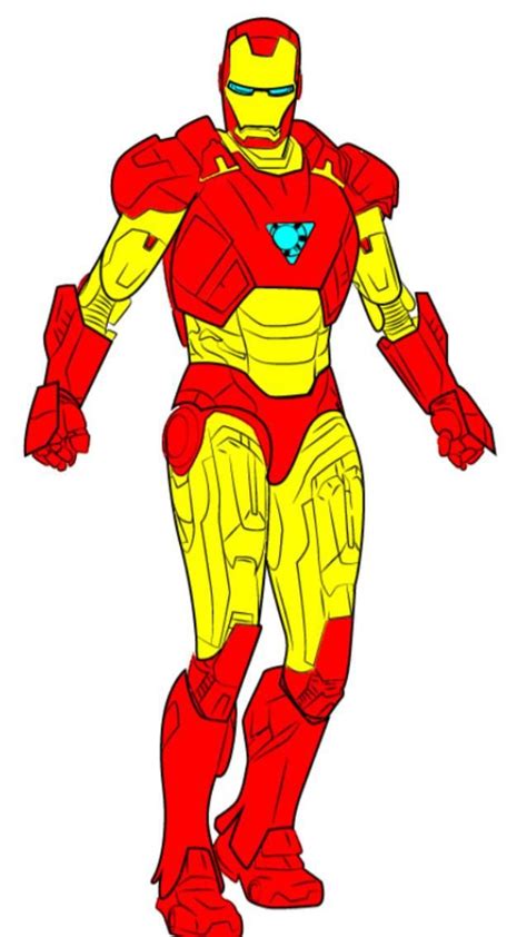 First Digital Art By Me Iron Man Armour From Memory 😀 Iron Man