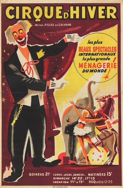 Cirque D Hiver Cirque Affiches Anciennes Affiche De Cirque