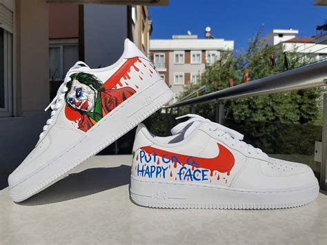 Nike Air Force Joker Drip Hand Painted Shoes Custom Etsy