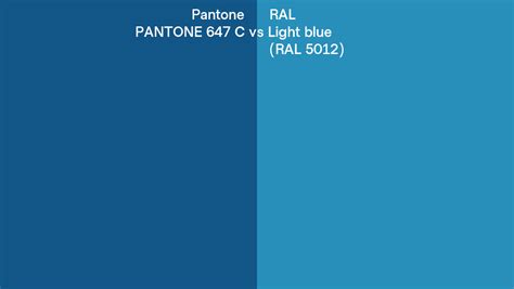 pantone    ral light blue ral  side  side comparison