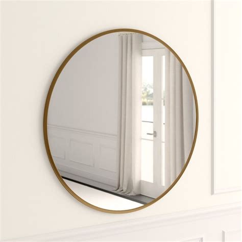 Sabine Metal Round Wall Mirror Round Wall Mirror Accent Mirrors Mirror