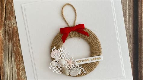 Recreating A Christmas Wreath Decoration In A Card Youtube