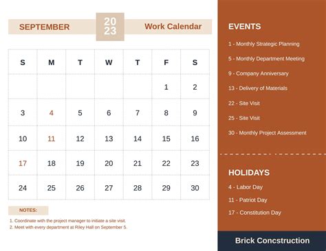 September 2023 Calendar Template With Holidays in Illustrator, EPS, JPG ...