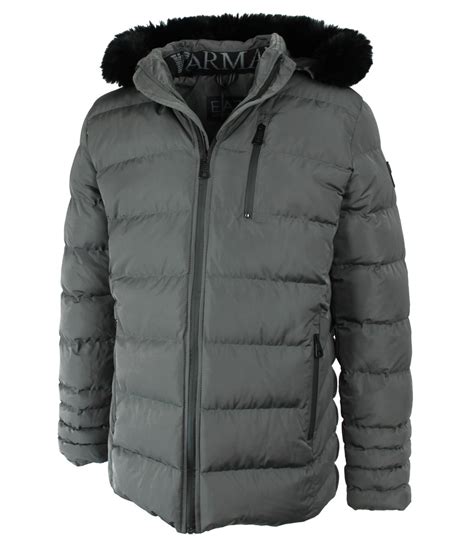 Купить - Серый пуховик Emporio Armani 6445-1-6445-1 - в интернет ...