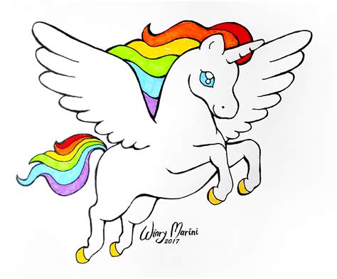 Art and Lore: Rainbow Winged Unicorn