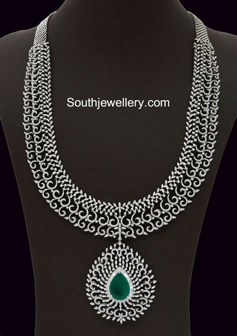 Diamond Long Haram Antique Diamond Necklace Diamond Wedding