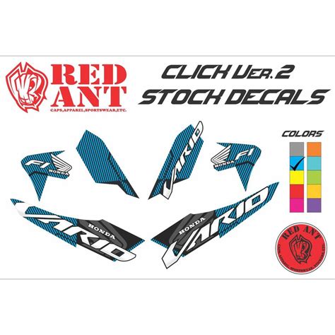 CLICK V2 STOCK GLOSSY DECALS VARIO Shopee Philippines