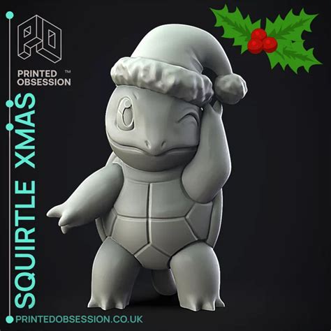 Download Free High-Quality Squirtle Xmas - Pokemon - Fan Art 3D Model ...