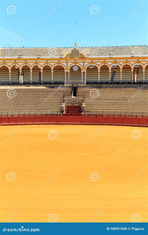 Bullfight Arena Plaza De Toros In Sevillela Maestranza Editorial