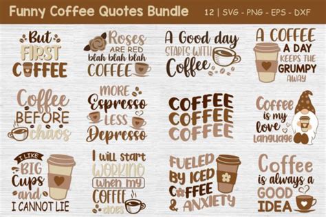 Funny Coffee Quotes Bundle Svg Graphic By All About Svg Creative Fabrica