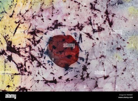 The Space Fragment Hot Batik Background Texture Handmade On Silk Abstract Surrealism Art