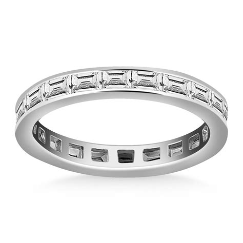 Channel Set Baguette Diamond Eternity Ring In 14k White Gold Richard