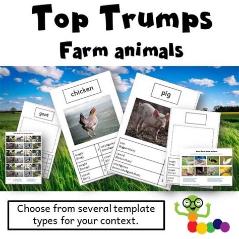 Mountain Animal Top Trump Cards - Kids Club English