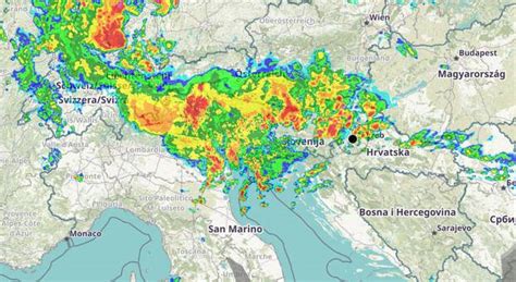 Pogledajte kakvo nevrijeme stiže u Hrvatsku Na snazi je meteoalarm za