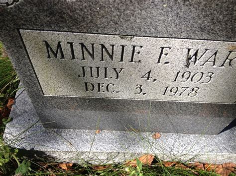 Minnie F Bragg Ward Find A Grave Memorial