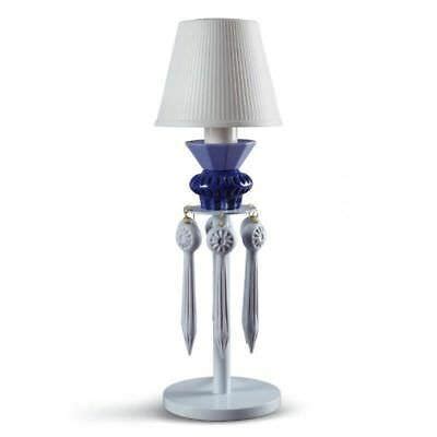 Lladro Belle De Nuit Lithophane Table Lamp With Tears Blue