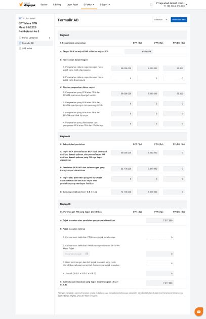 Spt Masa Ppn Contoh Dan Cara Pengisiannya