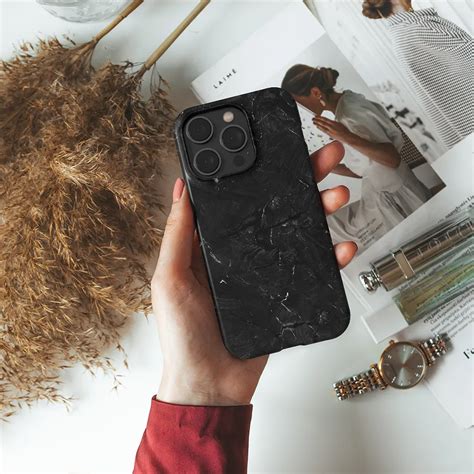 Black Marble Samsung A54 Cover | CaseFace UK