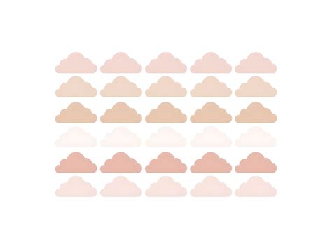 Stickers Muraux En Vinyle Nuages Rose Et Beige