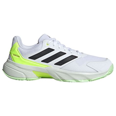 Adidas Court Jam Control 3 Mens Tennis Shoe White Black Lemon Tennis Point