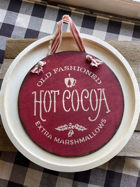 Hot Cocoa Bar Decoration Hot Cocoa Sign Christmas Decor Etsy