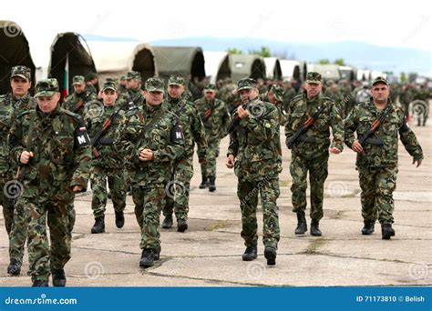 Bulgarian Soldiers In Uniforms With Kalashnikov AK 47 Rifles Editorial ...