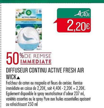 Promo Diffuseur Continu Active Fresh Air Wick Chez Match Icatalogue Fr