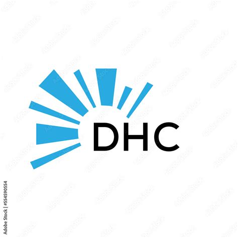 Dhc Letter Logo Dhc Blue Image On White Background And Black Letter