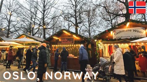 Oslo Christmas Market And The First Snow In City Youtube